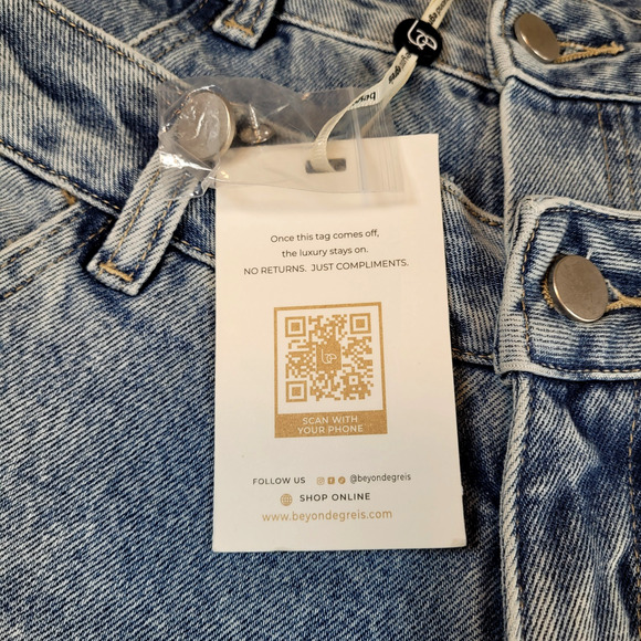 Beyond Egreis Baggy Blue Jeans Double Waist Y2K Size Small (25x35) Skater NWT D8 - Picture 6 of 16